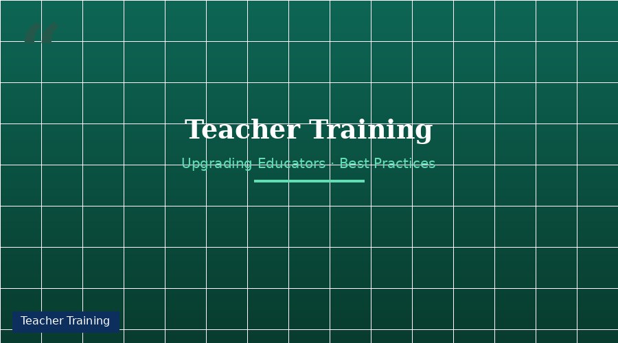 Teacher training workshop